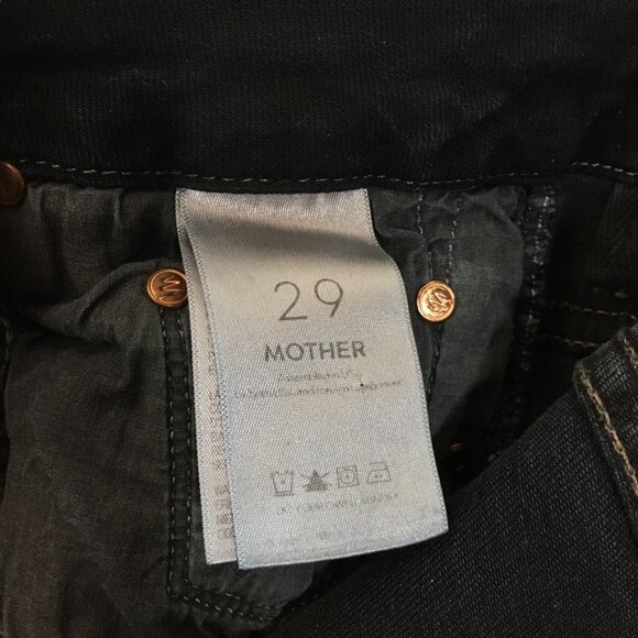 MOTHER High Waisted Looker Ankle Fray in Last Call Wash Size 29 Dark Blue - Picture 11 of 14